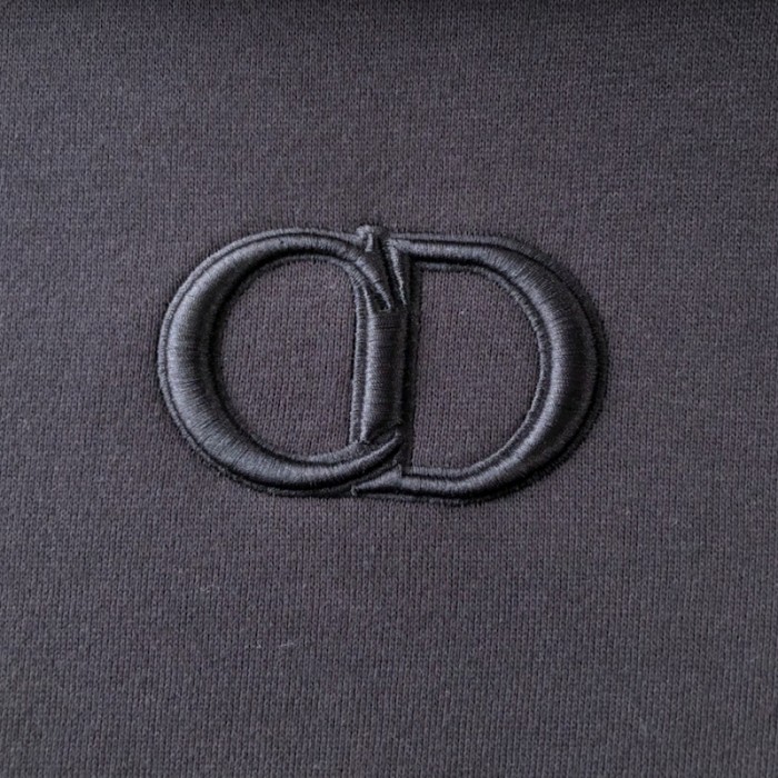 D*or essentials cd icon sweatshirt black cotton fleece