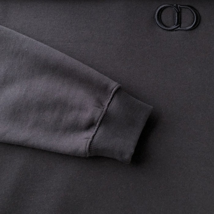 D*or essentials cd icon sweatshirt black cotton fleece