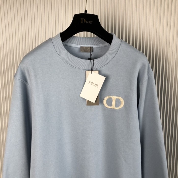 D*or essentials cd icon sweatshirt blue cotton fleece