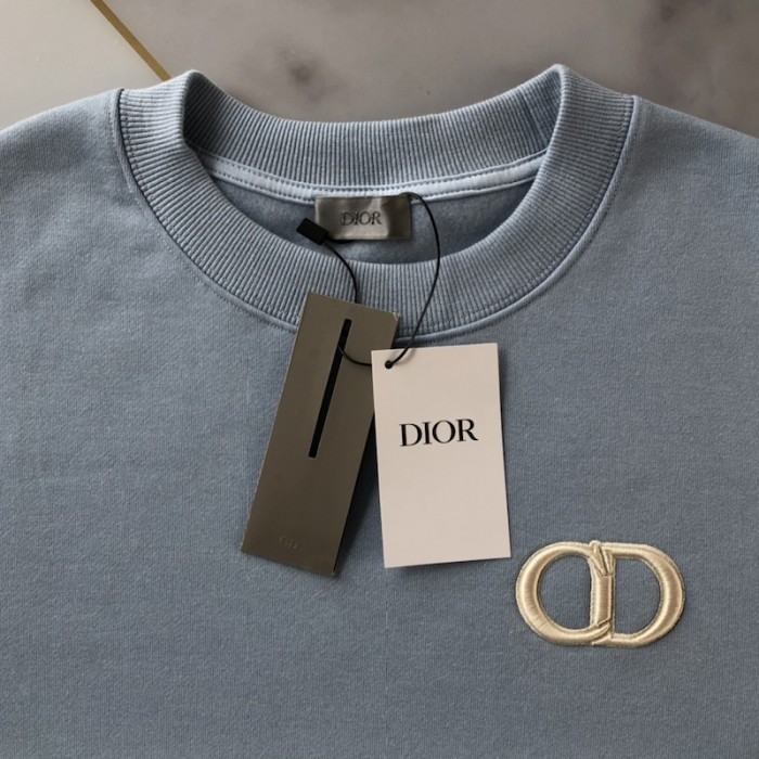 D*or essentials cd icon sweatshirt blue cotton fleece