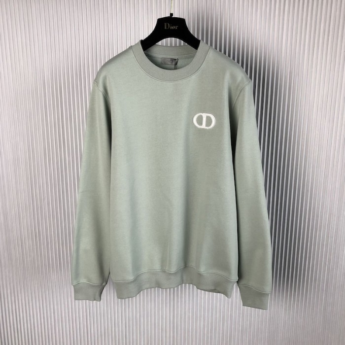 D*or essentials cd icon sweatshirt green cotton fleece