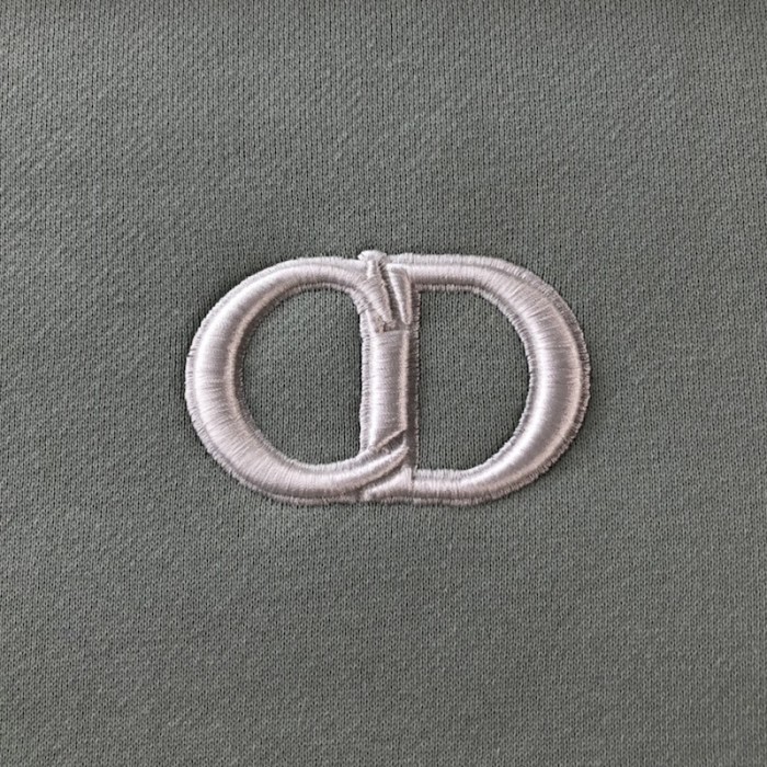 D*or essentials cd icon sweatshirt green cotton fleece