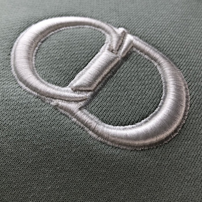 D*or essentials cd icon sweatshirt green cotton fleece