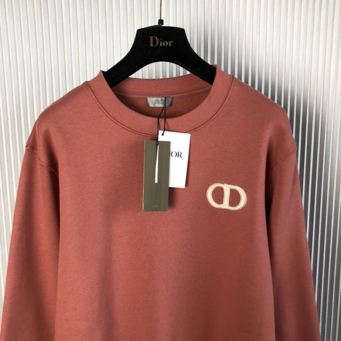 D*or essentials cd icon sweatshirt rose pink cotton fleece