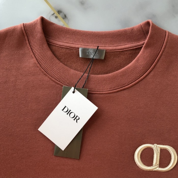 D*or essentials cd icon sweatshirt rose pink cotton fleece
