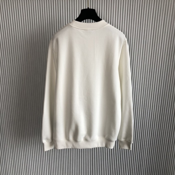 D*or essentials cd icon sweatshirt white cotton fleece