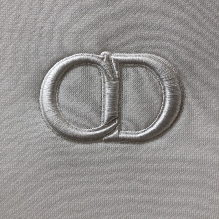 D*or essentials cd icon sweatshirt white cotton fleece