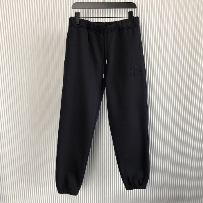 D*or essentials cd icon track pants black cotton fleece