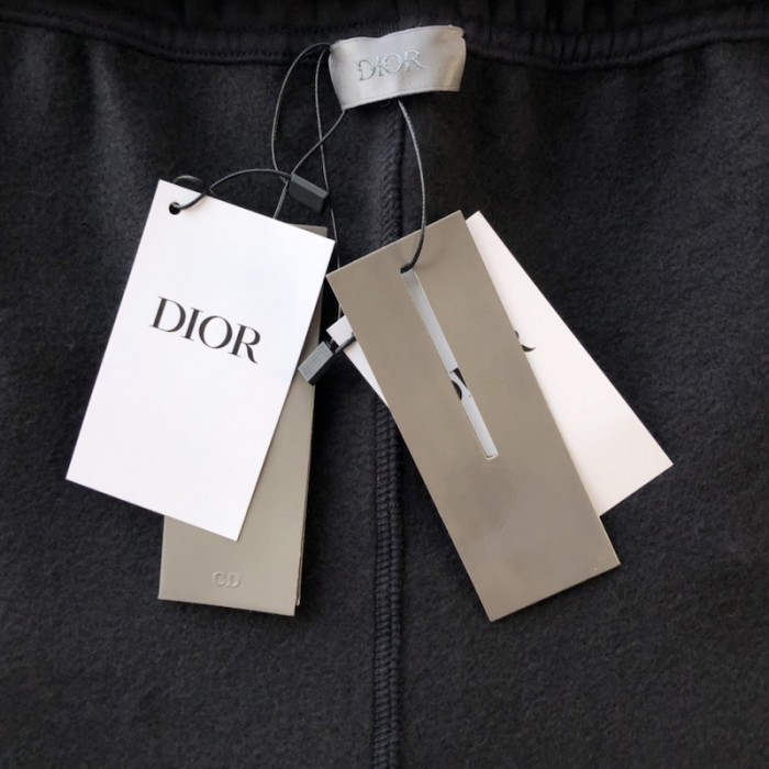 D*or essentials cd icon track pants black cotton fleece