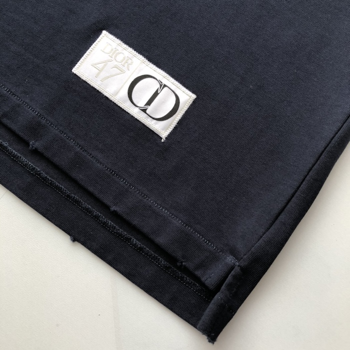 D*or oversized t-shirt blue slub cotton jersey