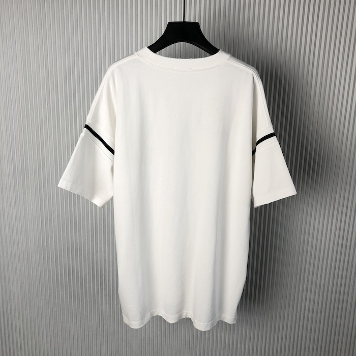 D*or oversized t-shirt white slub cotton jersey