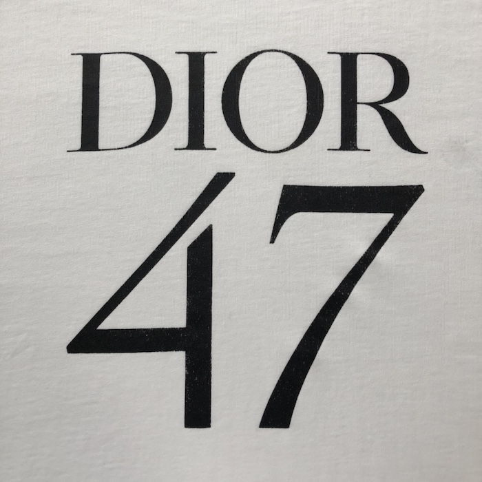 D*or oversized t-shirt white slub cotton jersey