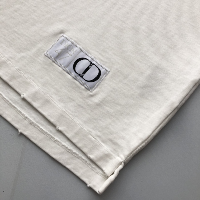 D*or oversized t-shirt white slub cotton jersey