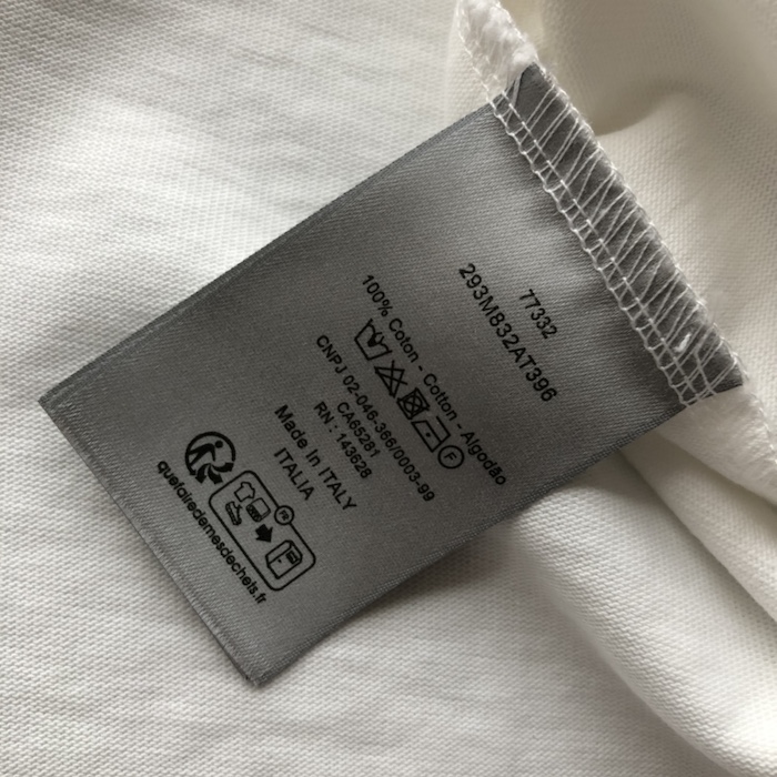 D*or oversized t-shirt white slub cotton jersey