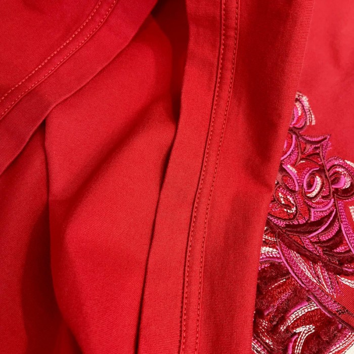 oversized D*or and kenny scharf t-shirt red cotton jersey