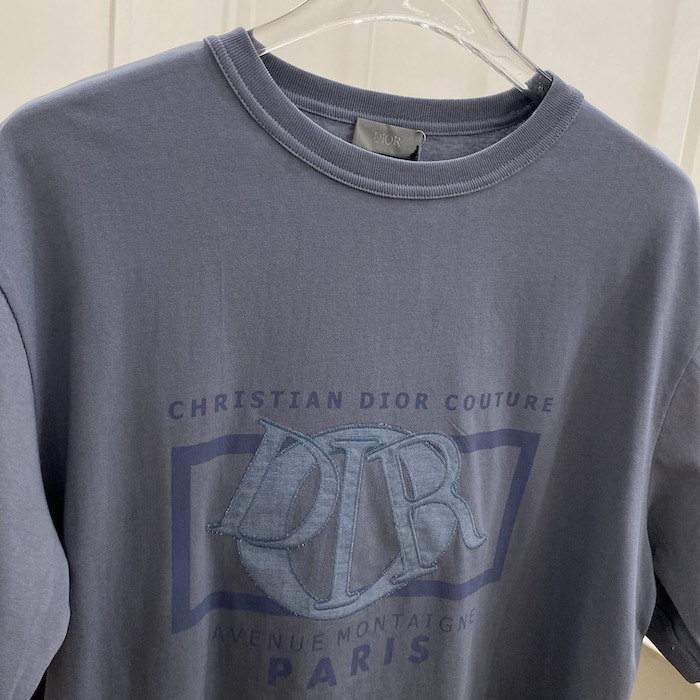 D*or relaxed-fit t-shirt gray cotton jersey