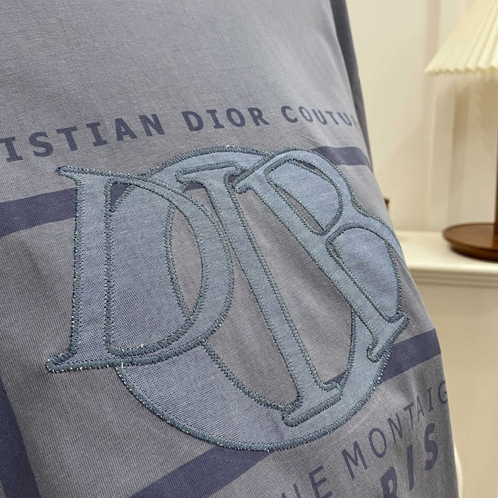 D*or relaxed-fit t-shirt gray cotton jersey