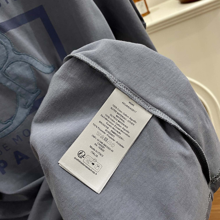 D*or relaxed-fit t-shirt gray cotton jersey