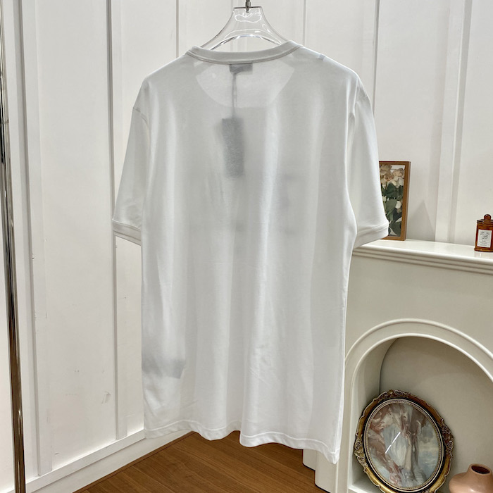 D*or relaxed-fit t-shirt white cotton jersey
