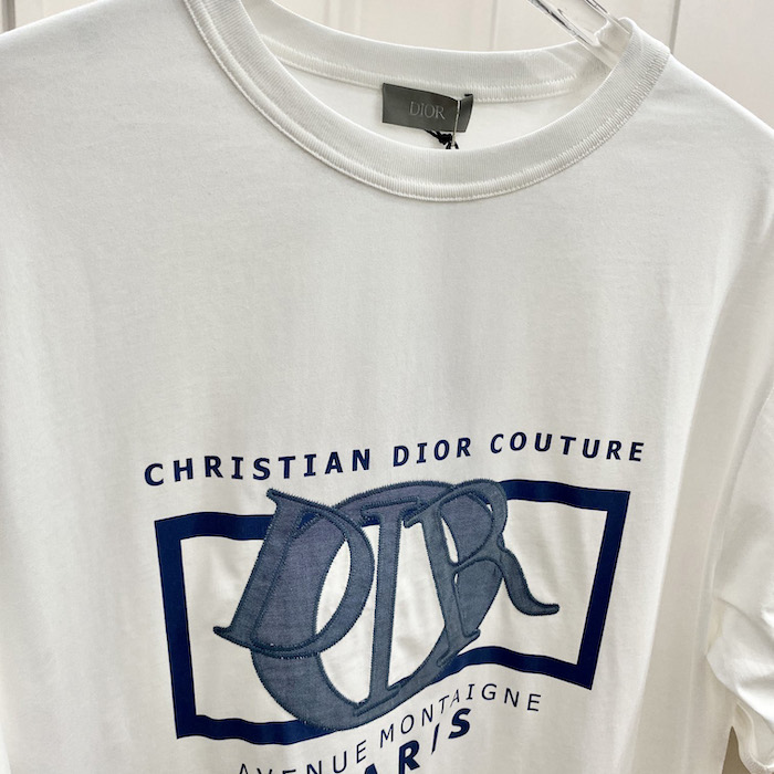 D*or relaxed-fit t-shirt white cotton jersey