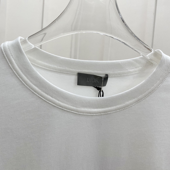 D*or relaxed-fit t-shirt white cotton jersey
