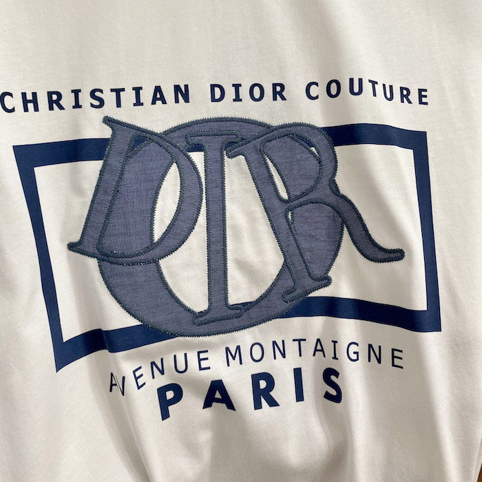 D*or relaxed-fit t-shirt white cotton jersey