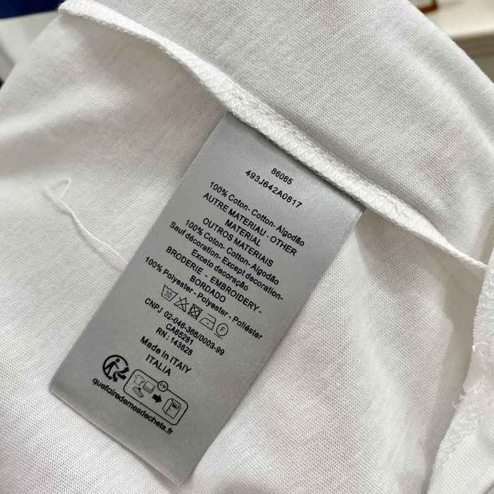D*or relaxed-fit t-shirt white cotton jersey