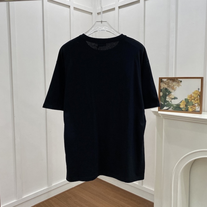 D*or relaxed-fit t-shirt black slub organic cotton jersey