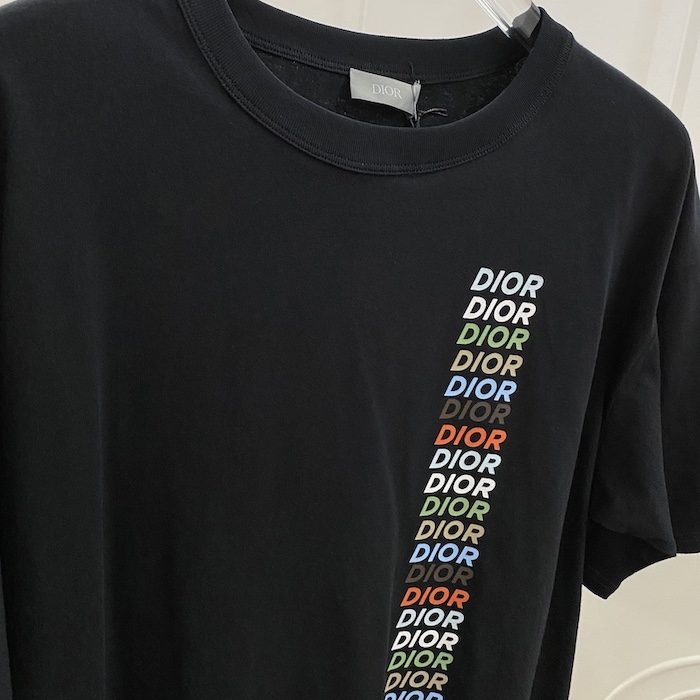 D*or relaxed-fit t-shirt black slub organic cotton jersey