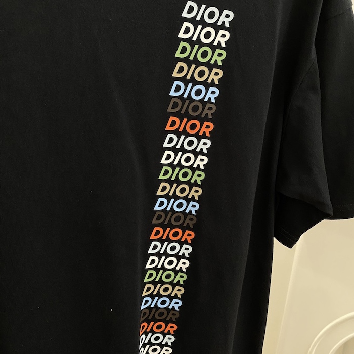 D*or relaxed-fit t-shirt black slub organic cotton jersey