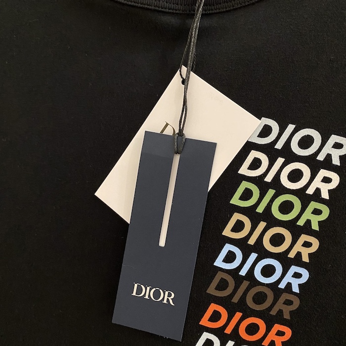 D*or relaxed-fit t-shirt black slub organic cotton jersey