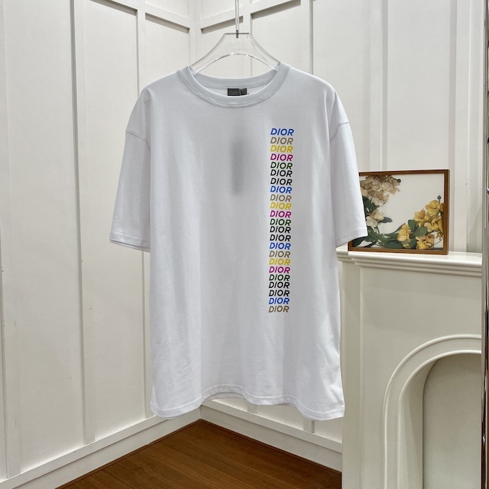 D*or relaxed-fit t-shirt white slub organic cotton jersey
