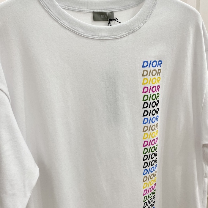 D*or relaxed-fit t-shirt white slub organic cotton jersey