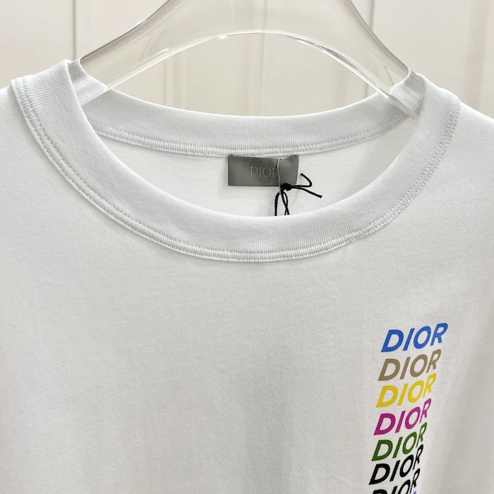 D*or relaxed-fit t-shirt white slub organic cotton jersey