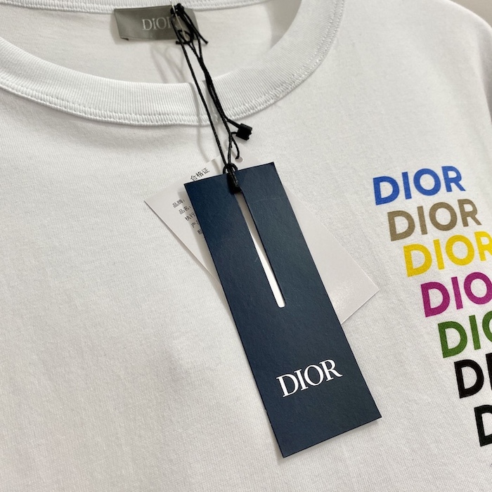 D*or relaxed-fit t-shirt white slub organic cotton jersey