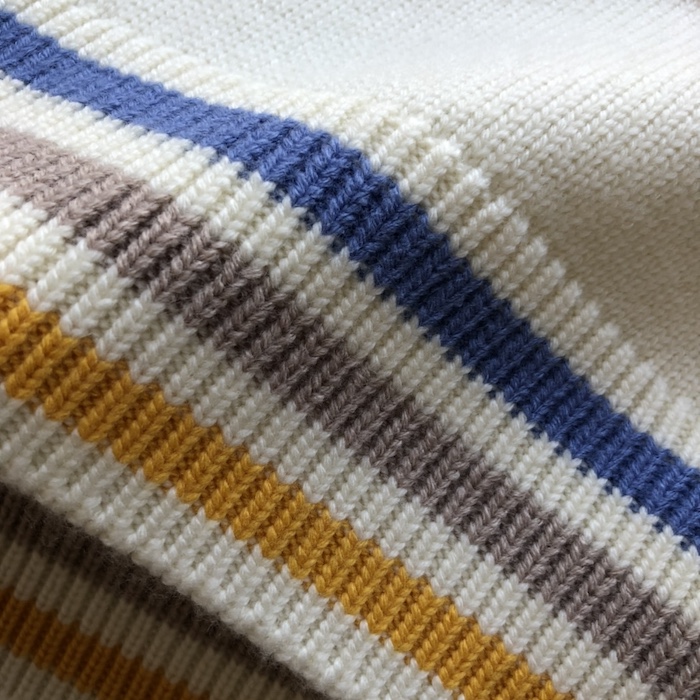 D*or sleeveless sweater beige wool and cashmere intarsia