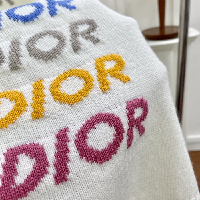 D*or sweater beige wool and cashmere intarsia