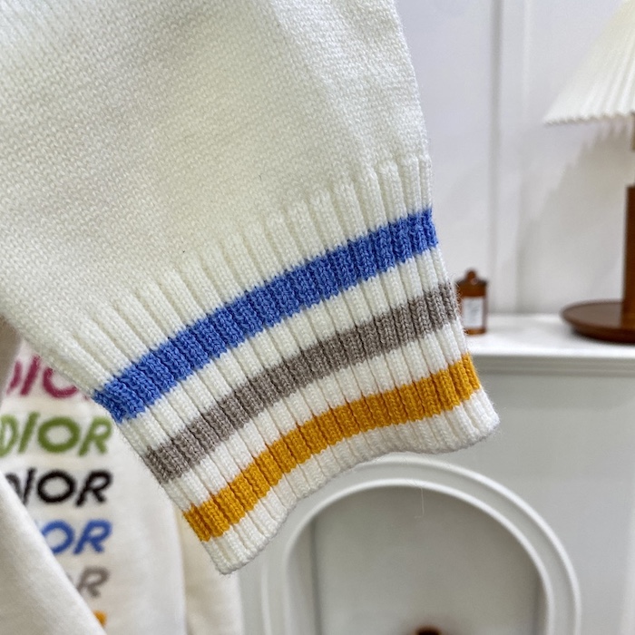 D*or sweater beige wool and cashmere intarsia
