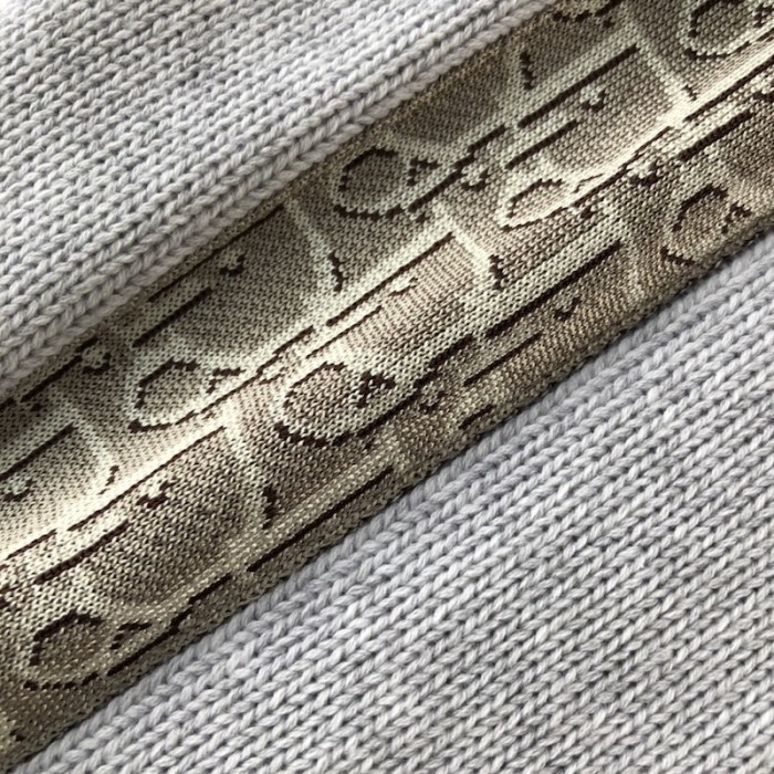 sweater with D*or oblique inserts gray cotton jersey