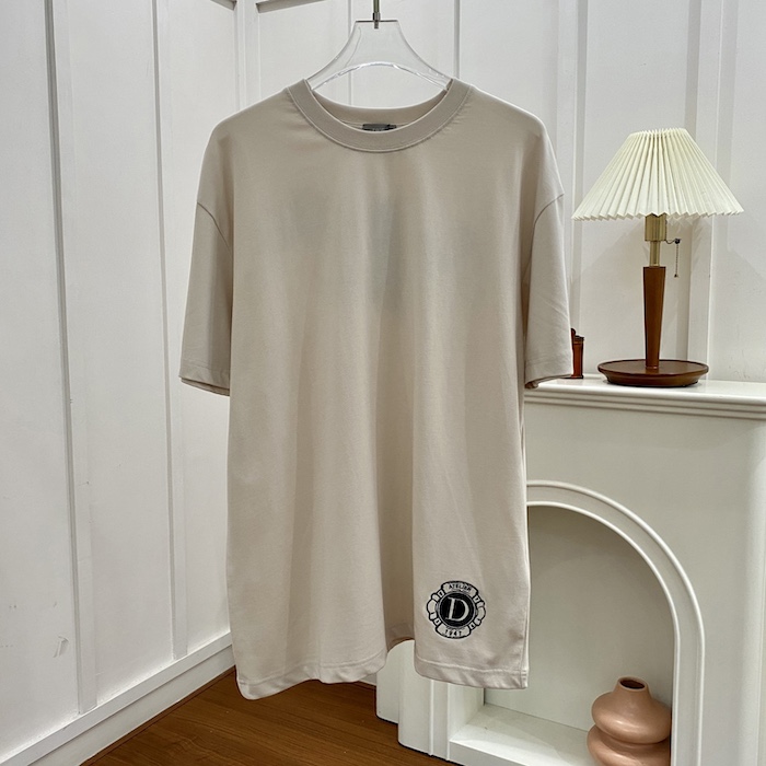 ch**an D*or t-shirt ecru silk and cotton jersey
