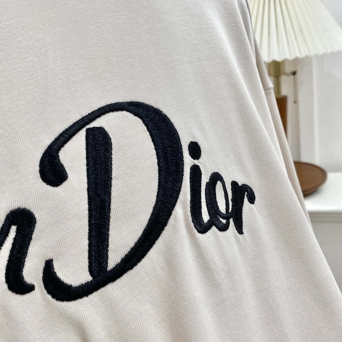 ch**an D*or t-shirt ecru silk and cotton jersey