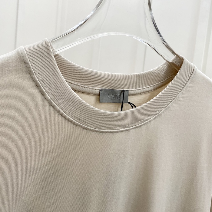 ch**an D*or t-shirt ecru silk and cotton jersey