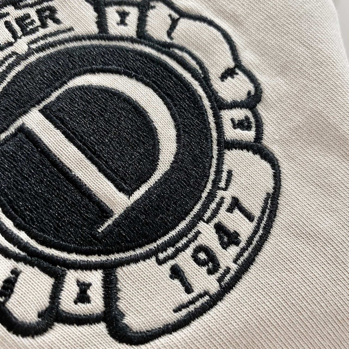 ch**an D*or t-shirt ecru silk and cotton jersey
