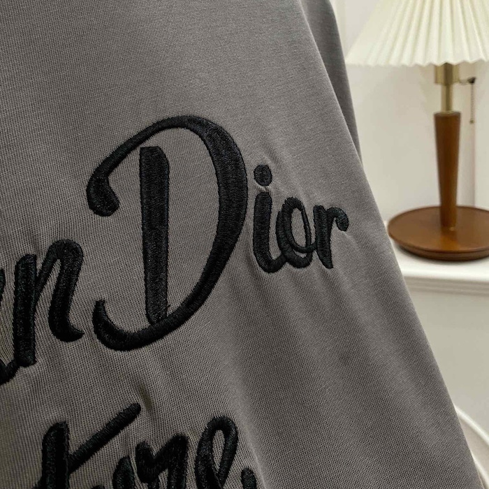 ch**an D*or t-shirt gray silk and cotton jersey
