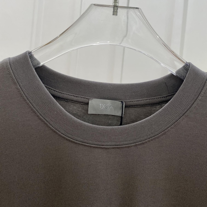ch**an D*or t-shirt gray silk and cotton jersey