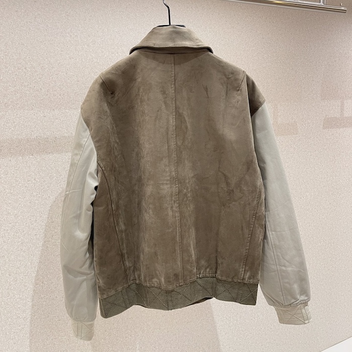D*or zipped varsity blouson beige calfskin