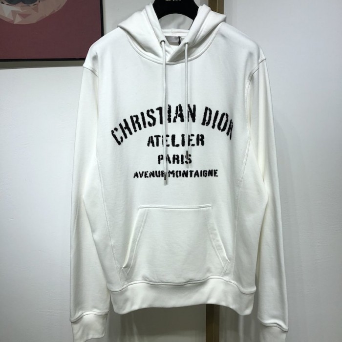 D*or oversized ch**an D*or atelier hooded sweatshirt white