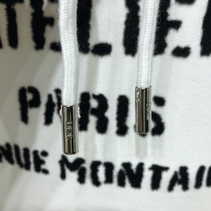 D*or oversized ch**an D*or atelier hooded sweatshirt white