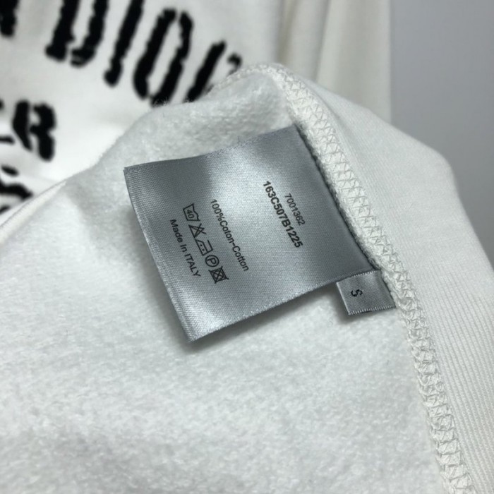 D*or oversized ch**an D*or atelier hooded sweatshirt white