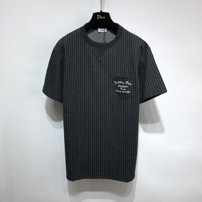 ch**an D*or atelier t-shirt gray wool and cotton jersey